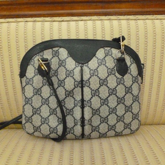 Gucci Navy GG Web Coated Canvas Crossbody Bag - Picture 3 of 10